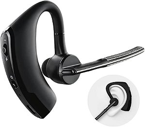 Fone de Ouvido Bluetooth V8 – Microfone HD, Conexão Dupla, 8h de Uso e Braço Ajustável