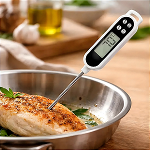 Termômetro Culinário Digital Espeto Aço Inox -50ºC a 300ºC