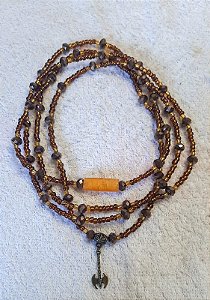 Guia de Proteção Xangô 1 fio / 1 pigente para Xangô (75 cm) (Umbanda, Candomblé, Quimbanda)