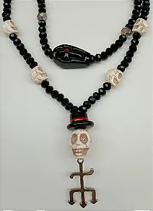 Guia / Fio de Conta para Exú Caveira - Umbanda Candomblé Quimbanda