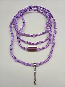 Guia de Nanã Buruquê com Ibiri – Fio de Conta Artesanal com Murano e Cristais