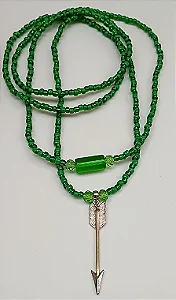 Guia de Proteção / Fio de Contas Verde para Oxóssi, Caboclos e Povo da Mata