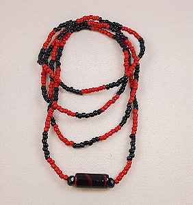 Guia de Proteção Preta e Vermelha (75 cm)