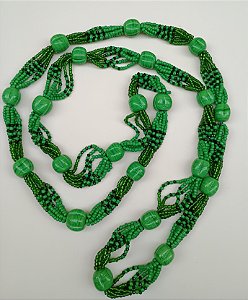 Brajá com 7 fios, 21 gomos e 21 Firmas para Oxóssi Verde Umbanda Candomblé (Umbanda Sagrada)