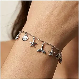 Pulseira em Aço Inox da Orixa Iemanja Sereia Rainha Do Fundo Do Mar Não escurece Umbanda Candomble