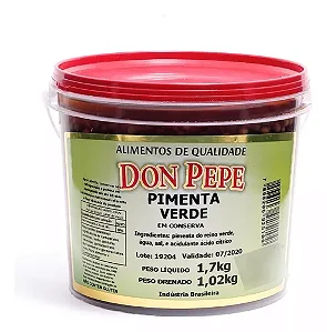 Pimenta Do Reino Verde Em Conserva Don Pepe 1 kg