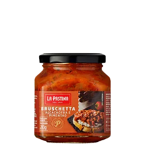 Antepasto Bruschetta Alcachofra E Pimentão La Pastina Vidro 280g