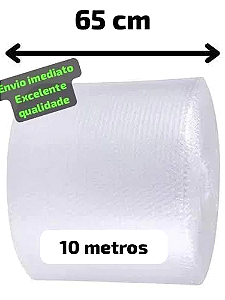 Plástico bolha 65cm x 10 metros DIRETO DA FÁBRICA, ENVIO IMEDIATO , EXCELENTE QUALIDADE.