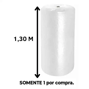 Bobina de plástico bolha 1,30mx100m, Excelente Qualidade e Envio Imediato.