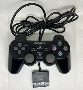 Controle Sony DualShock 2 Preto - PS2 (Usado)