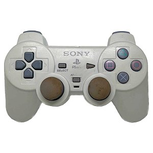 Controle Sony DualShock Branco - PS1 (Usado)