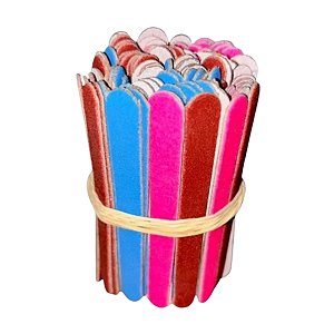 Lixa para as Unhas Colorida Mini com 144 unidades