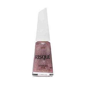 Esmalte Glitter Granulado Rosé 8ml - Risqué
