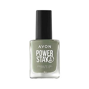 Esmalte Gel Verde Oliva Coleção Power Stay 9g - Avon