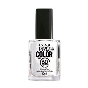 Esmalte Branco Supremo Coleção Pro Color 10ml - Avon