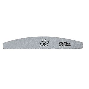 Lixa Boomerang com Régua 100/180 Alongamento de Unha em Gel - D&Z