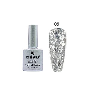 Esmalte em Gel Rio de Prata 009 Glitter Prateado 8ml - Dafu