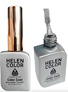 Esmalte Gel Helen Color Conexão Prata Glitter Prateado - Cor 15
