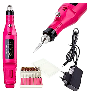 Lixadeira Lixa Motor De Unha Eletrica Profissional Bivolt Rosa