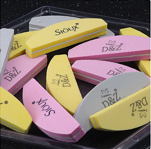 LIXA MINI BUFFER BOOMERANG LAVAVEL D&Z 100/180- ROXA/ROSA/CINZA/VERMELHA