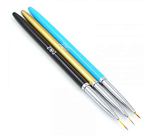 Kit 3 Pincéis Ponta Extra Fina D&Z