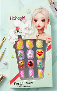 Unha Postiça Infantil com 12 unidades