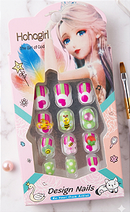 Unha Postiça Infantil com 12 unidades