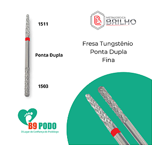 FRESA DE TUNGSTENIO BASTAO PONTA DUPLA VERMELHA