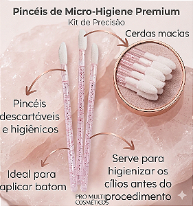 PINCEL APLICADOR BATOM, GLOSS, CILIOS C/50 COM GLITTER