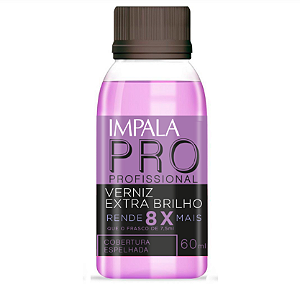 VERNIZ EXTRA BRILHO COBERTURA ESPELHADA IMPALA LINHA PROFISSIONAL 60ml