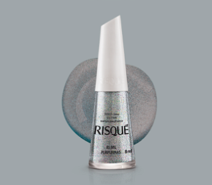 RISQUE ESMALTE GLITTER MIL PURPURINAS 8ML