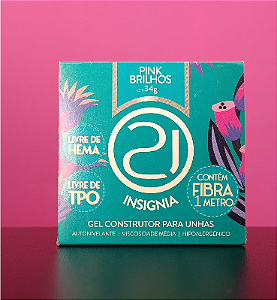 GEL CONSTRUTOR ECOLINE INSIGNIA PINK BRILHOS NAILS 21