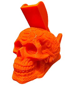 Suporte Para Maquinas De Tatuagem Tattoo Crânio Caveira LARANJA
