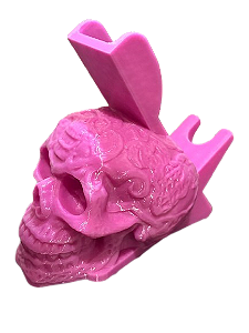 Suporte Para Maquinas De Tatuagem Tattoo Crânio Caveira ROSA