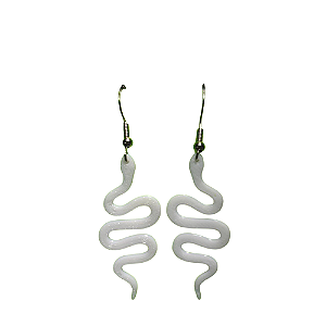 10 Pares de Brincos COBRA BRANCO (ATACADO)