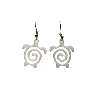 10 Pares de Brincos TARTARUGA BRANCO (ATACADO)