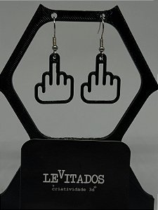 10 Pares de Brincos DEDO DO MEIO PRETO (ATACADO)