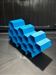 Suporte Expositor Para Tintas De Tatuagem 11 Tubos Azul