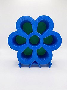 SUPORTE PARA TINTAS TATTOO TATUAGEM FLOR AZUL