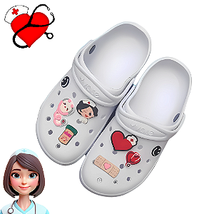 Sandália babuche Crocs Personalizado enfermagem