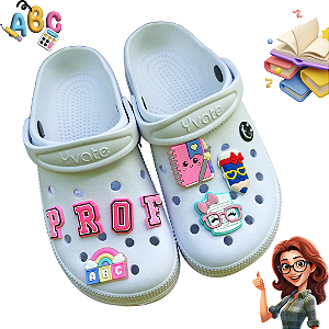 Sandália babuche professora pedagogia escola , macia e confortável impermeável e antiderrapante (Prof)