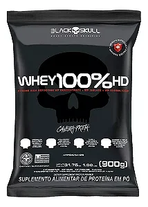 Whey 100% Hd 900g Concentrado E Isolado - Black Skull