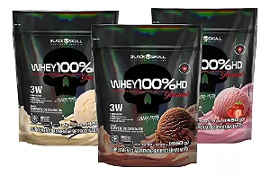 Combo Whey Protein 100% Hd Gourmet Refil 3 Sabores 450g Cada - Black Skull