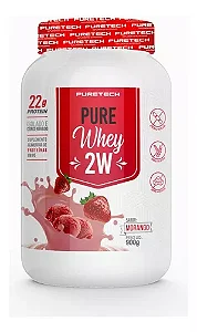 Whey Protein Pure Whey 2w Concentrado E Isolado Pote 900g Sabores
