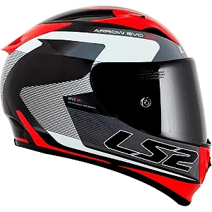 Capacete LS2 FF323 Arrow R Compete Branco/Vermelho/Preto Brilho (Tri-composto)