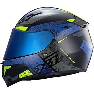 Capacete X11 Trust Pro Ballads - Azul/Verde Fluorescente