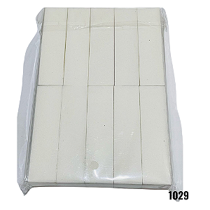 NE1029 - Lixa de unha bloco de polir branca atacado – Pacote com 12 unidades (Atacado)