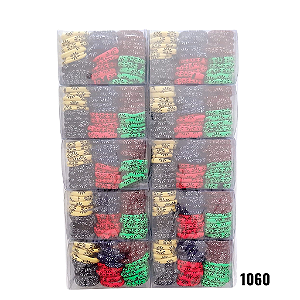 NE1060 - Kit de elástico de cabelo meia 30 pcs por kit / com atacado – Pacote com 12 unidades (Atacado)