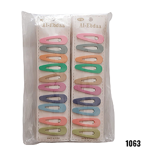 NE1063 - Presilha de cabelo tic tac 10 pcs por kit/ 1,6cm com atacado – Pacote com 12 unidades (Atacado)