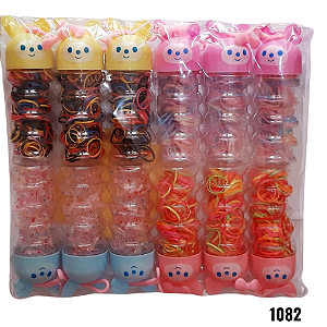 NE1082 - Liguinha de cabelo 170 elasticos de borracha por pc com 1082 – Pacote com 12 unidades (Atacado)